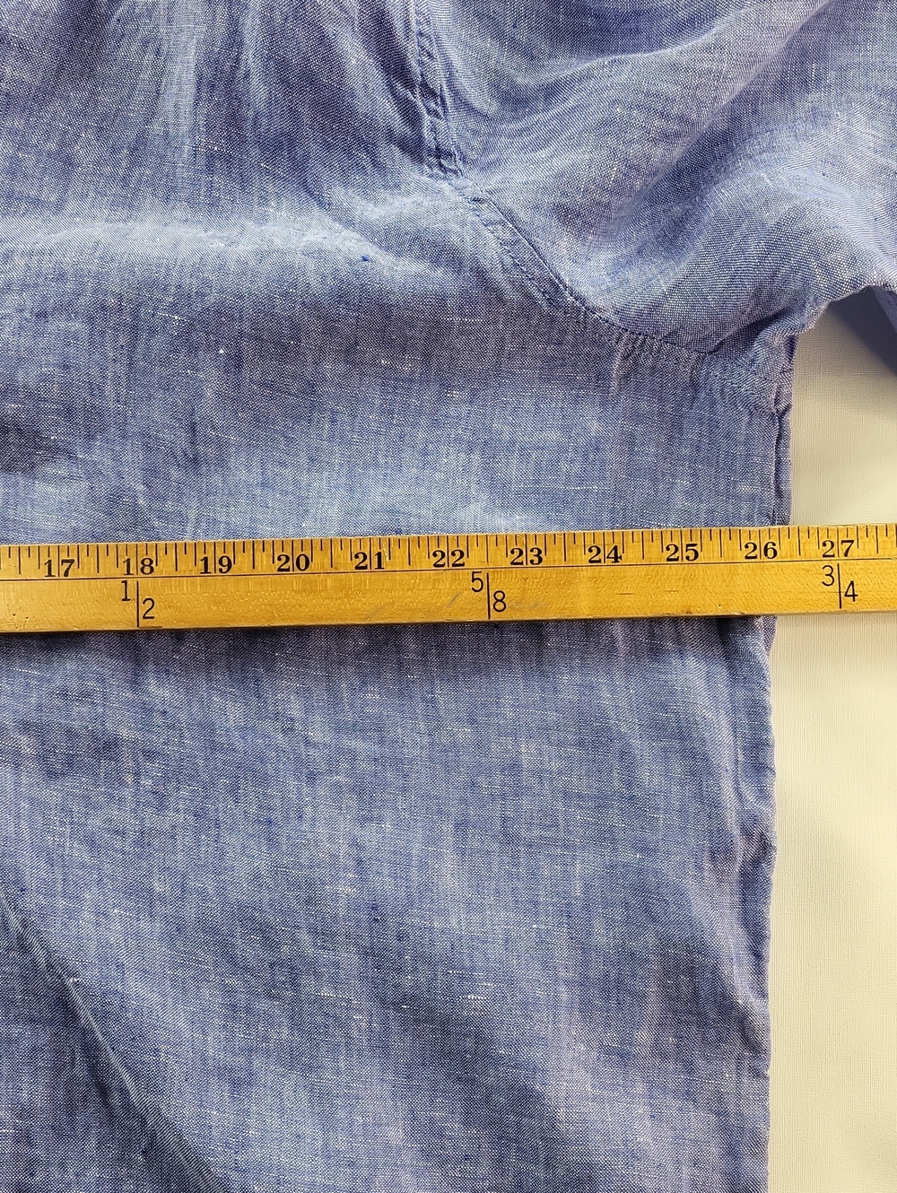 JNY Blue Linen-Button Pullover Shirt Size 3X - Picture 5 of 6